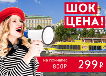 Речная прогулка на теплоходе «Снегири» от причала «Андреевский» в Парке Горького